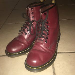 Maroon Doc Martens boots 1460